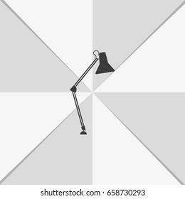 Desk lamp icon. Lighting illustration.