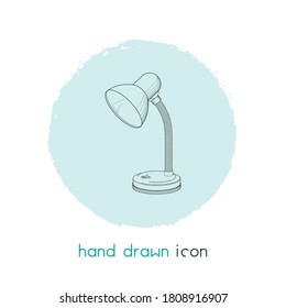 Desk lamp icon line element. Vector illustration of desk lamp icon line isolated on clean background for your web mobile app logo design.