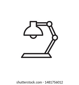 Desk lamp icon line vector. Education, school and university elements for logo, websites, web design and mobile app.