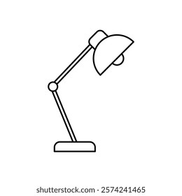 Desk lamp icon linear logo isolated