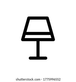 Desk Lamp Icon Logo Template Vector Design Illustration 