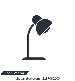 desk lamp icon logo vector illustration. Desktop Lamp symbol template for graphic and web design collection