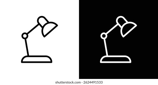 Ícone de lâmpada de mesa. Vetor de tipo de logotipo definido