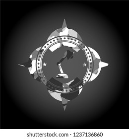 desk lamp icon on grey camouflage pattern