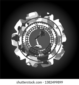 desk lamp icon on grey camo texture
