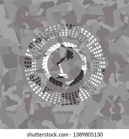 desk lamp icon on grey camouflage texture