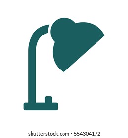 desk lamp icon on white background