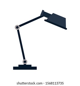 desk lamp icon over white background, vector illustration