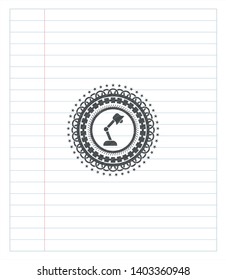 desk lamp icon penciled. Vector Illustration. Detailed.