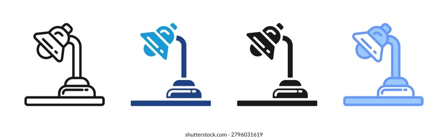 Desk Lamp icon set multiple style collection