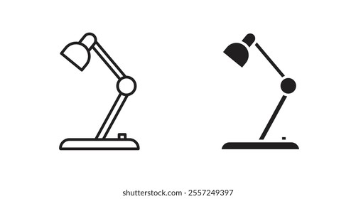 Desk lamp Icon set. vector illustration set