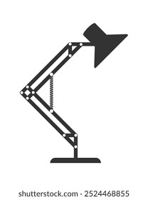Desk lamp icon shape. Table light symbol. Workplace logo. Vector illustration image.
