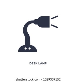 desk lamp icon. Simple element illustration from education 2 concept. desk lamp editable symbol design on white background. Can be use for web and mobile.