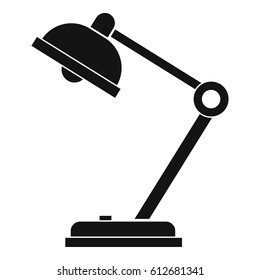 Desk lamp icon. Simple illustration of desk lamp vector icon for web