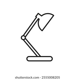 Desk lamp icon Simple thin line flat symbol