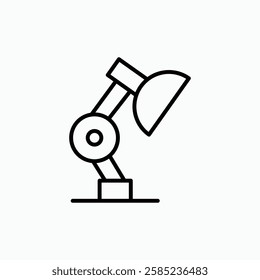 Desk lamp icon. simple vector icon