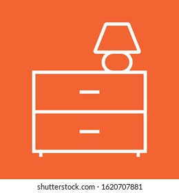 Desk lamp icon, stock vector illustration, EPS10.