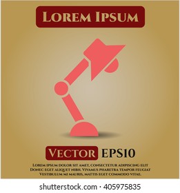 Icono o símbolo de la lámpara de escritorio