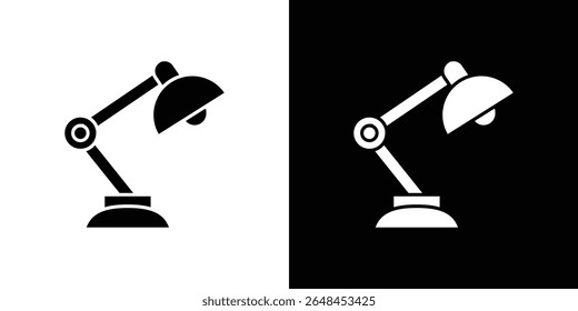 Desk lamp icon symbol collection. Flat vector stock illustration.