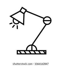 desk lamp icon vector