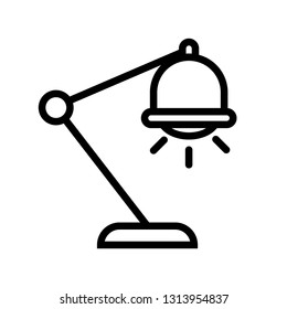 desk lamp icon vector
