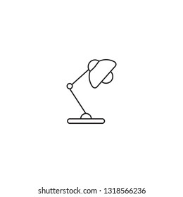 Desk lamp icon vector