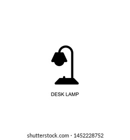 desk lamp icon vector black design