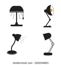 Diseño plano vectorial de icono de lámpara de escritorio