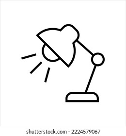 Icono de lámpara de escritorio ilustración gráfica