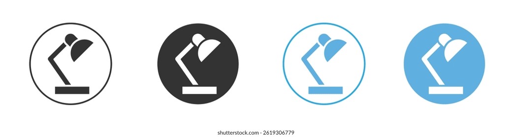 ícone de lâmpada de mesa Vetor Conjunto de gráficos