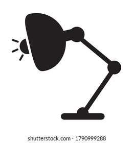 Desk lamp icon. vector graphics design 