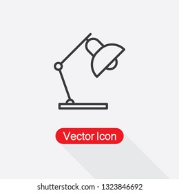 Desk Lamp Icon Vector Illustration Eps10