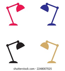 Ilustración del vector de iconos de la lámpara de escritorio. Lámpara de tabla
