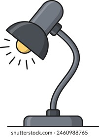 Ilustración de Vector de lámpara de escritorio