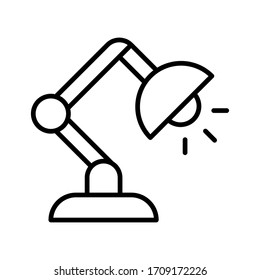 Desk Lamp icon vector image. Can also be used for Business. Suitable for mobile apps, web apps and print media.