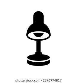 Desk lamp icon. Vector icon isolated on white background.