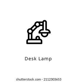 desk lamp icon in vector. Logotype