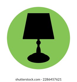 Desk lamp icon. Vector on white background