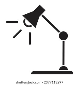 Desk lamp icon vector on trendy style for design and print.