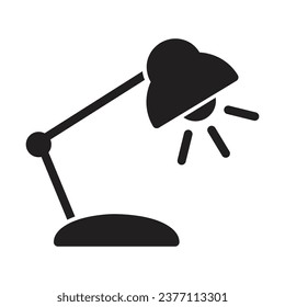 Vector de icono de lámpara de escritorio en estilo de moda para diseño e impresión.