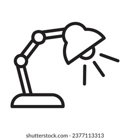 Desk lamp icon vector on trendy style for design and print.