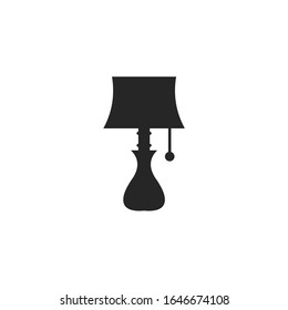 lámpara de escritorio Signo vectorial de icono aislado para diseño gráfico y web. plantilla de símbolo de lámpara de escritorio, editable en fondo blanco.