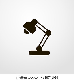 desk lamp icon. vector sign symbol on white background