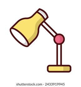 Icono de lámpara de escritorio vector ilustración de stock.