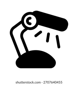 Icono de la lámpara de escritorio Ilustración de diseño de símbolo de Vector