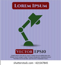 Symbol für Schreibtischlampe Vektorsymbol für flache EPS-App-Webkonzepte