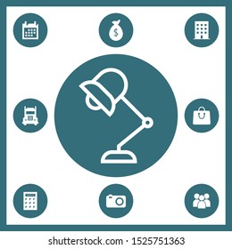 Desk lamp icon for web and mobile