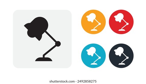 Desk lamp icon for web and mobile