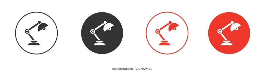 Icono de la lámpara de escritorio. diseño de Vector de Web