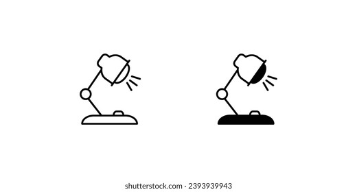 icono de lámpara de escritorio con ilustración de material vectorial de fondo blanco